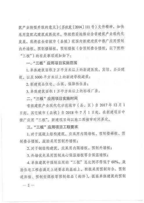 江蘇：新建建筑應(yīng)用預(yù)制內(nèi)外墻板預(yù)制樓梯板預(yù)制樓板相關(guān)要求！(圖2)